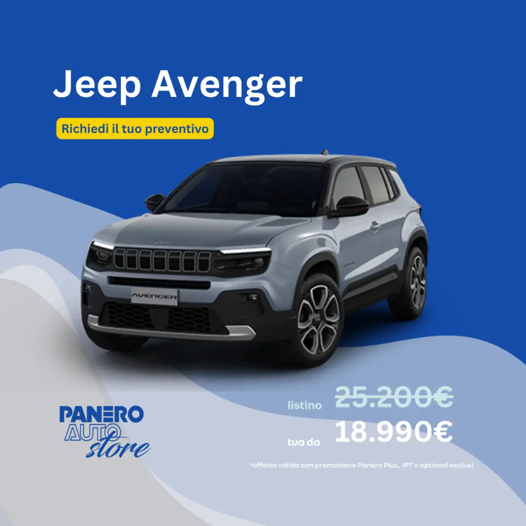 Jeep Avenger da Panero Auto a Torino e Beinasco