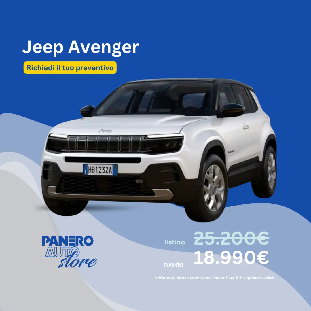 Jeep Avenger da Panero Auto a Torino e Beinasco