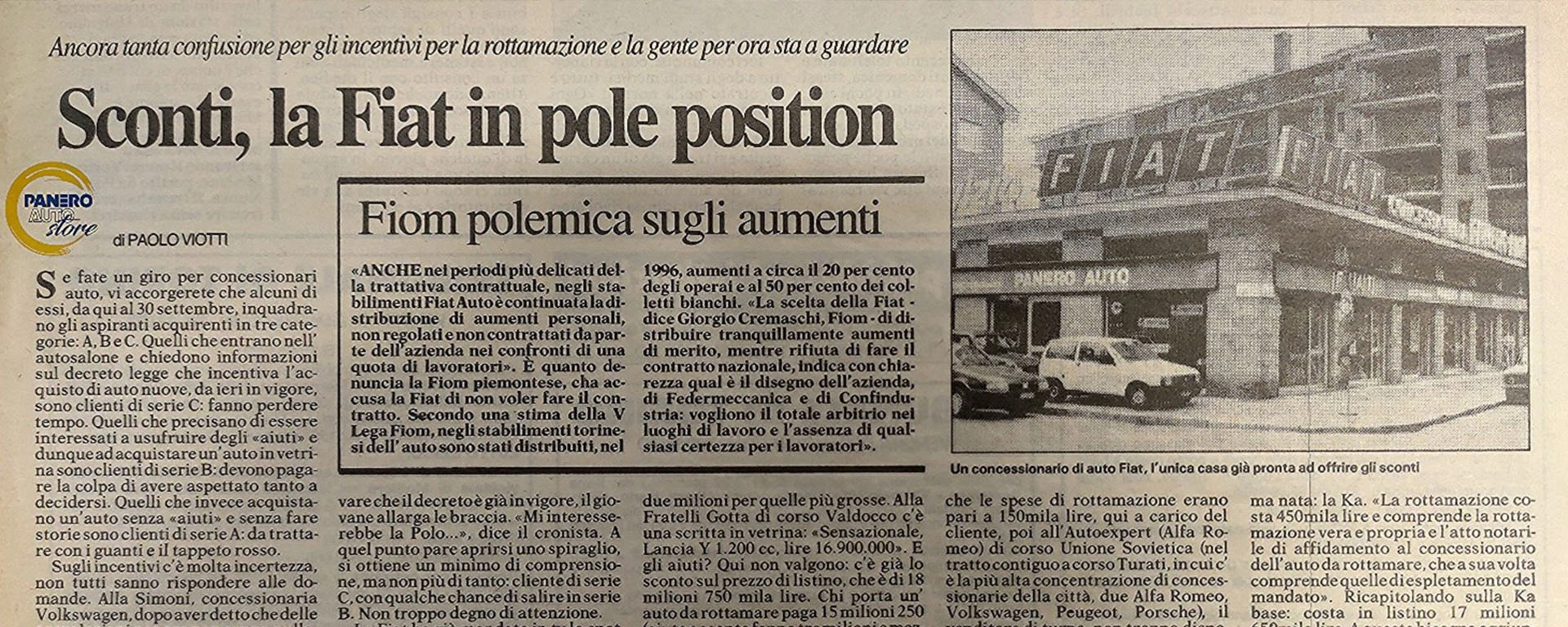 Sede storica di Panero Auto in Corso Tazzoli 4 a Torino, concessionaria Fiat fondata da Biagio Panero